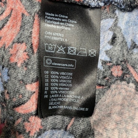 H&M Floral Sleeveless Tank Dress Sz XS - Picture 5 of 5